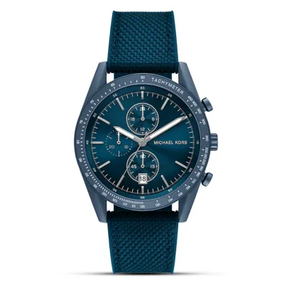 Michael Kors Accelerator Chronograph Blue Nylon Strap Watch